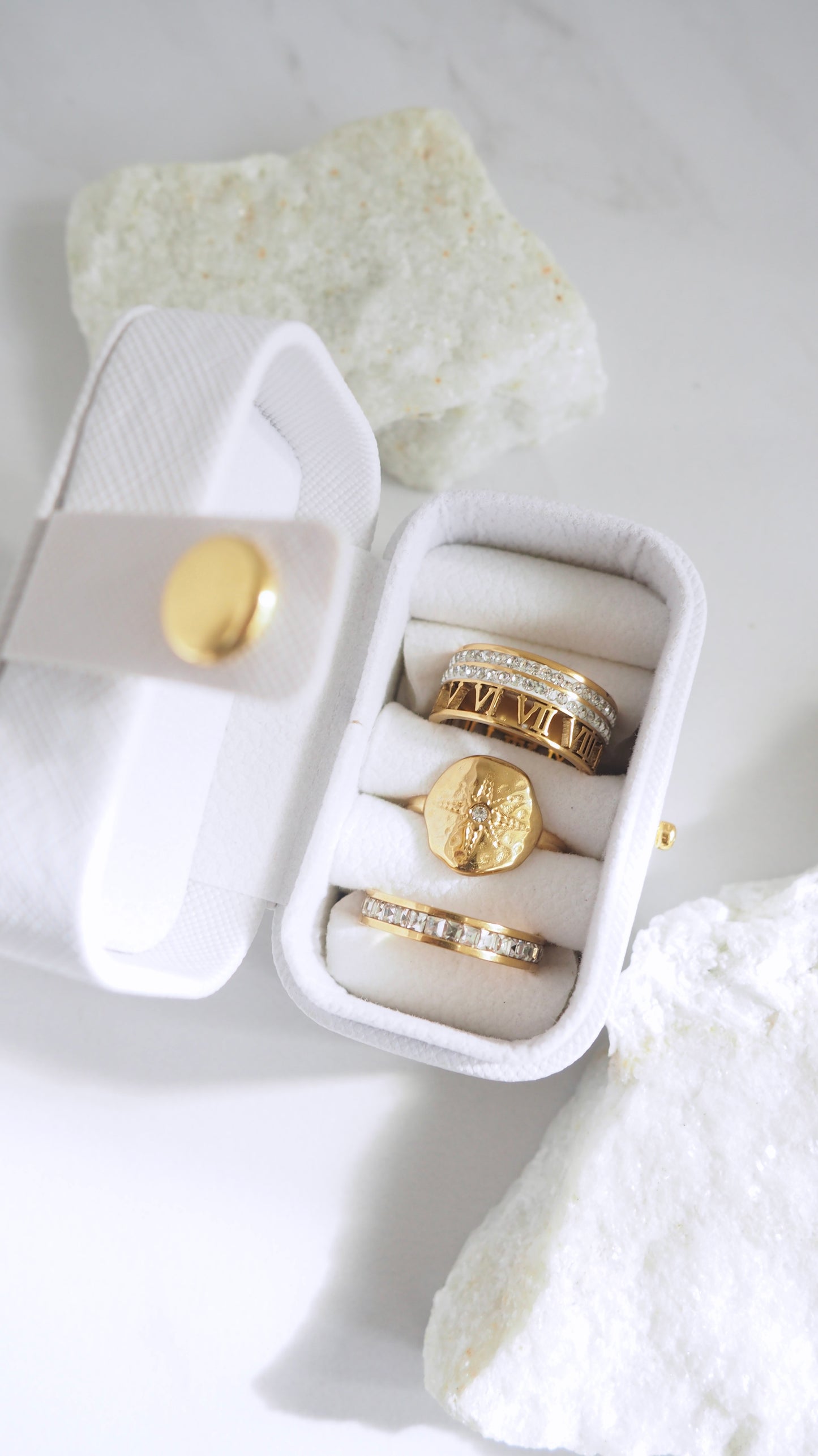 Roman Compass Ring Stack