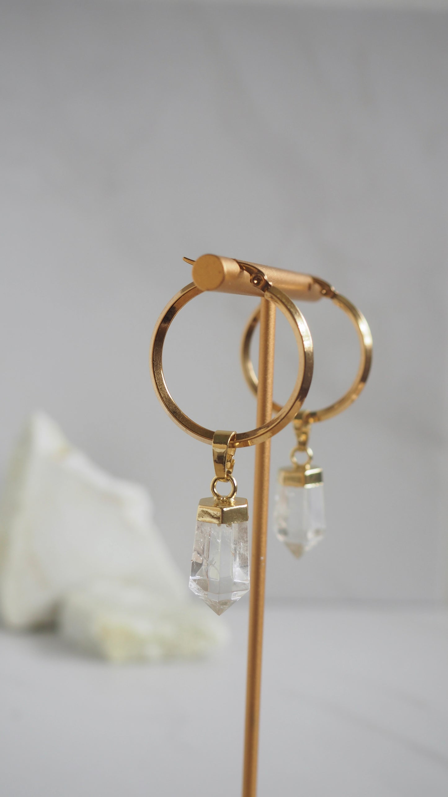 Quartz Hoops - Large