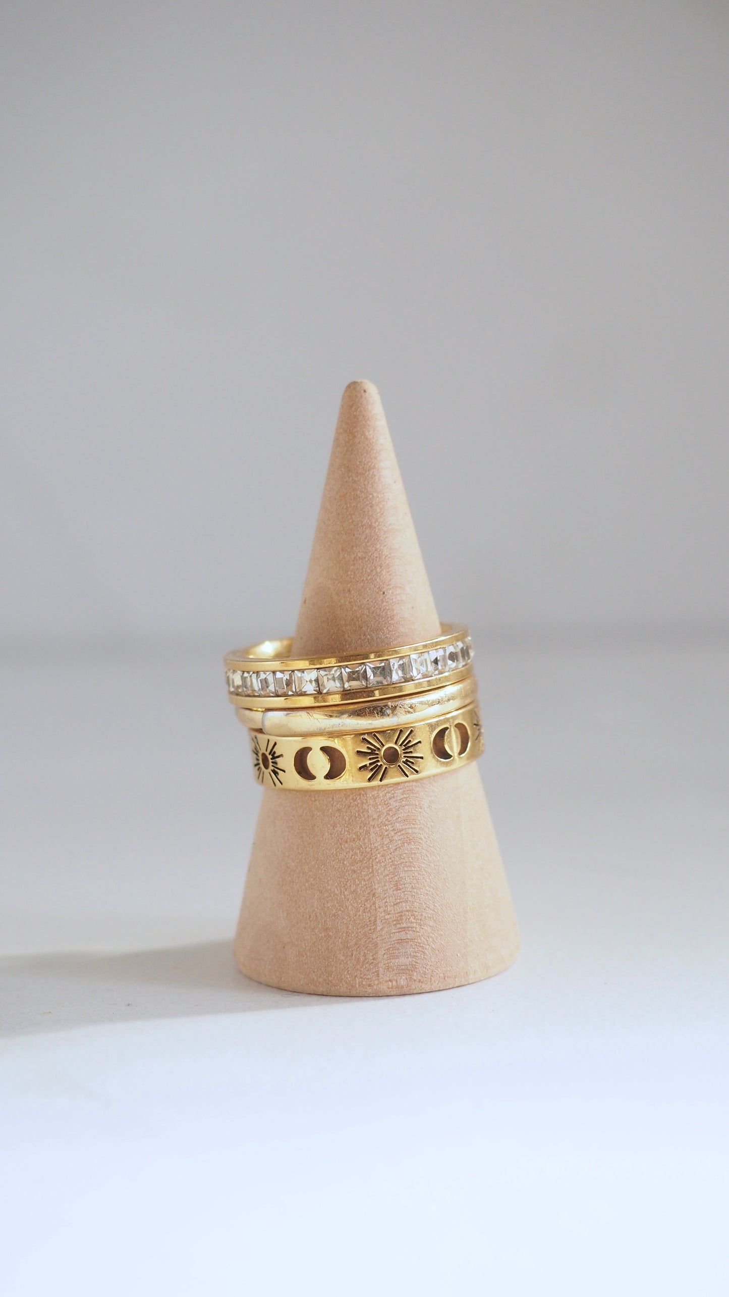 Celestial Quartz Ring Stack