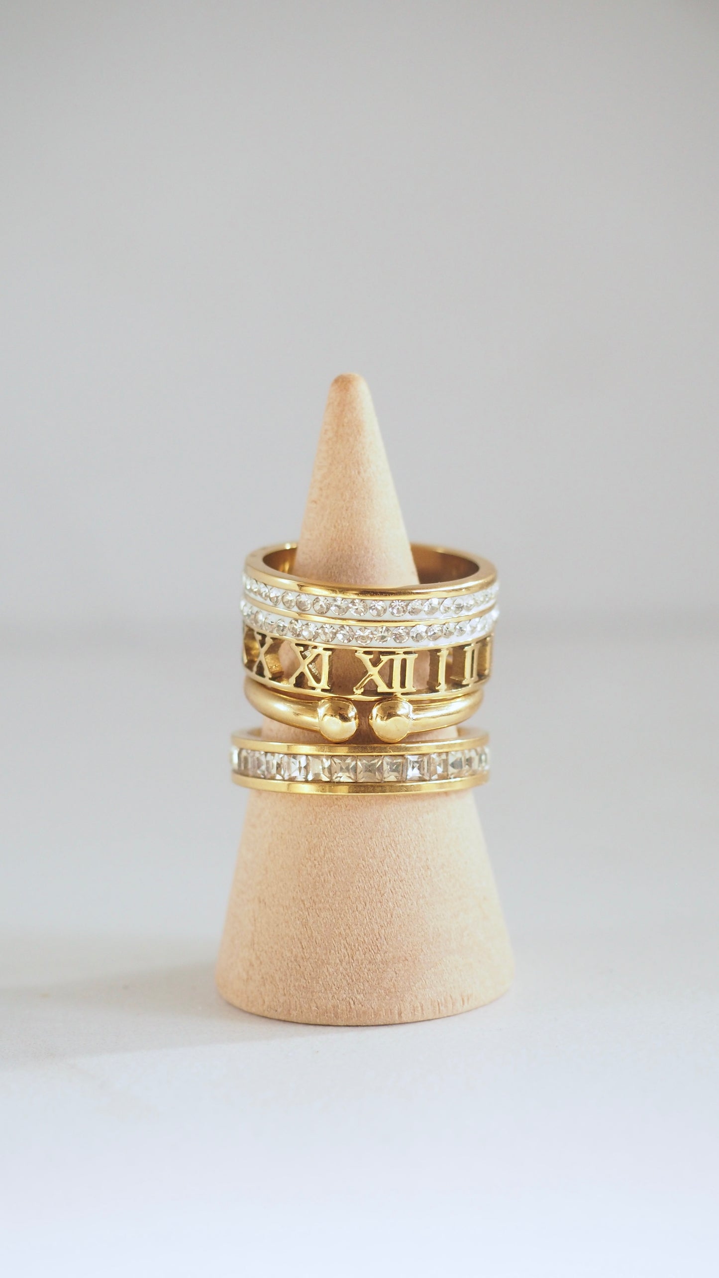 Roman Compass Ring Stack